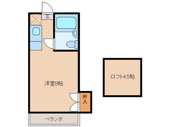 一ツ松口 徒歩2分 3階の物件間取画像